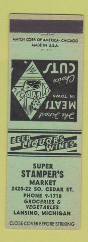 Matchbook Cover - Stamper's Market Grocery Lansing MI
