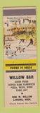 Matchbook Cover - Willow Bar Lansing MI pizza