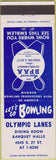 Matchbook Cover - Olympic Bowling Lanes Milwaukee WI