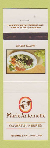 Matchbook Cover - Marie Antoinette Restaurant Canada