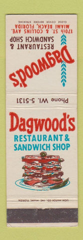 Matchbook Cover - Dagwood's Restaurant Miami Beach FL
