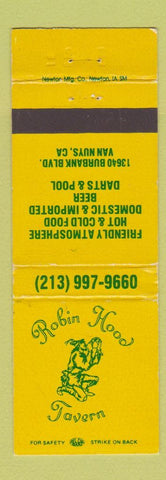 Matchbook Cover - Robin Hood Tavern Van Nuys CA WEAR