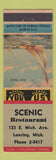 Matchbook Cover - Scenic Restaurant Lansing MI
