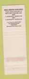 Matchbook Cover - Ron Jon Surf Shop Cocoa Beach FL ORANGE