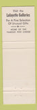Matchbook Cover - Lafayette House Foxboro MA
