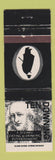 Matchbook Cover - Ten Downing Restaurant San Diego CA WEAR