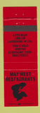 Matchbook Cover - May West Restaurants