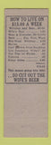 Matchbook Cover - H&H Wine Cellar Lansing MI hillbilly