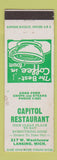 Matchbook Cover - Capitol Restaurant Lansing MI WEAR