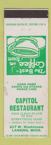Matchbook Cover - Capitol Restaurant Lansing MI WEAR