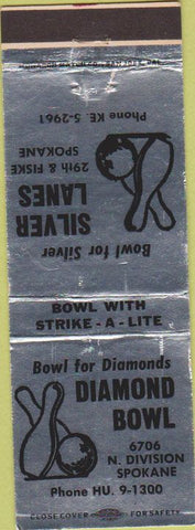 Matchbook Cover - Silver Lanes Bowling Spokane WA