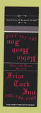 Matchbook Cover - Robin Hood Inn Cedar Grove Clifton NJ
