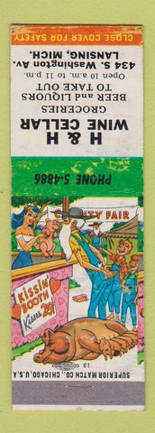 Matchbook Cover - H&H Wine Cellar Lansing MI hillbilly WEAR