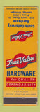Matchbook Cover - True Value Hardware Lansing MI South Cedarway