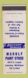 Matchbook Cover - Marolf Paint Store Lansing MI