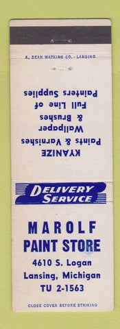 Matchbook Cover - Marolf Paint Store Lansing MI