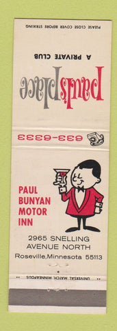 Matchbook Cover - Paul's Place Paul Bunyan Motor Inn Roseville MN