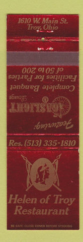 Matchbook Cover - Helen of Troy Restaurant Troy OH WEAR