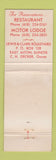 Matchbook Cover - Lewis & Clark Motor Lodge East Alton IL WEAR