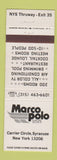 Matchbook Cover - Marco Polo Inn Syracuse NY