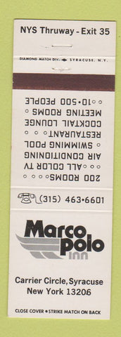 Matchbook Cover - Marco Polo Inn Syracuse NY