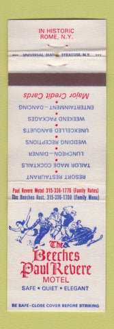 Matchbook Cover - Beeches Paul Revere Motel Rome NY