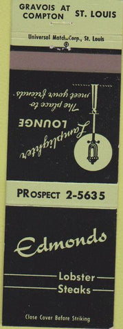 Matchbook Cover - Edmonds Lobster Steaks St Louis MO