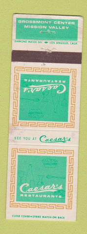 Matchbook Cover - Caesar's Restaurants San Diego La Mesa CA WEAR