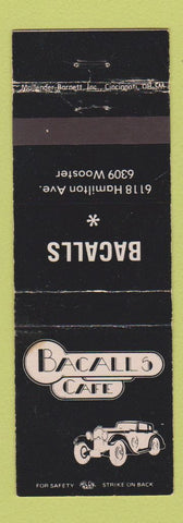 Matchbook Cover - Bacall's Cafe Cincinnati? OH WEAR