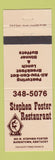 Matchbook Cover - Stephen Foster Restaurant Bardstown KY