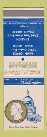 Matchbook Cover - Washington Federal Savings Loan Cleveland OH