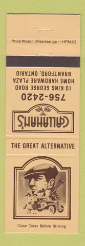 Matchbook Cover - Callahan's Restaurant Brantford ON