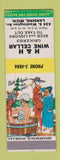 Matchbook Cover - H&H Wine Cellar Lansing MI hillbilly
