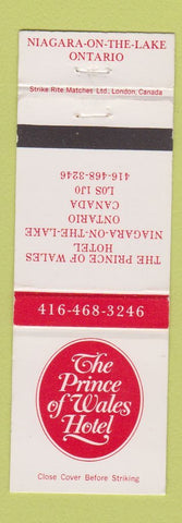 Matchbook Cover - Prince of Wales Hotel Niagara on the Lake ON
