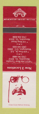 Matchbook Cover - Bullfeathers Alexandria VA Washington DC Teddy Roosevelt