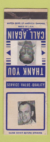 Matchbook Cover - Thank You Call Again CUSTOM Leo Bertha? WEAR