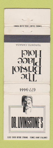 Matchbook Cover - Dr Livingstone's Bristol Palace Hotel Toronto ON