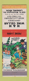 Matchbook Cover - H&H Wine Cellar Lansing MI hillbilly