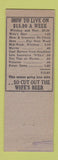 Matchbook Cover - H&H Wine Cellar Lansing MI hillbilly