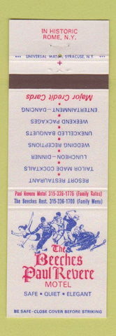 Matchbook Cover - Beeches Paul Revere Motel Rome NY