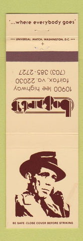 Matchbook Cover - Bogart's Restaurant Fairfax VA