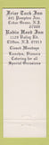 Matchbook Cover - Robin Hood Inn Cedar Grove Clifton NJ