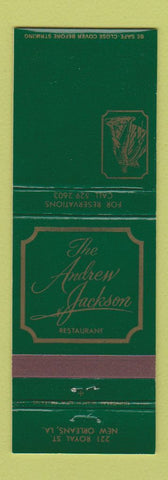 Matchbook Cover - Andrew Jackson Restaurant New Orleans LA