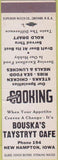 Matchbook Cover - Bouska's Taystryt Cafe New Hampton IA