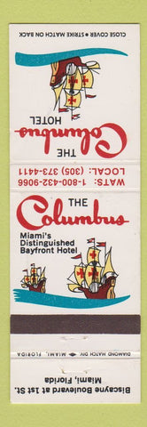 Matchbook Cover - Columbus Hotel Miami FL