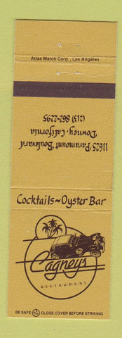 Matchbook Cover - Cagneys Restaurant Downey CA