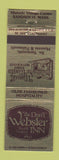 Matchbook Cover - Daniel Webster Inn Sandwich MA WEAR