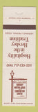 Matchbook Cover - Hershey Motor Lodge PA WHITE