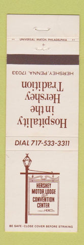 Matchbook Cover - Hershey Motor Lodge PA WHITE