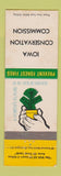 Matchbook Cover - Iowa Conservation Commission Prevent Forest Fires IA